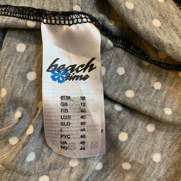 Beach Time Black/White Polka Dot Dress sz 38 - Picture 4 of 6